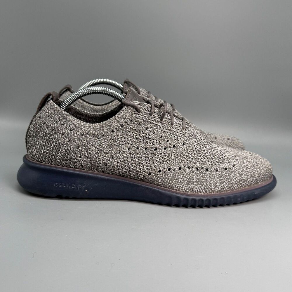 Cole Haan 2.ZERØGRAND Men's 9.5 Harbor Mist Low Wingtip Oxfords Shoes Sneakers